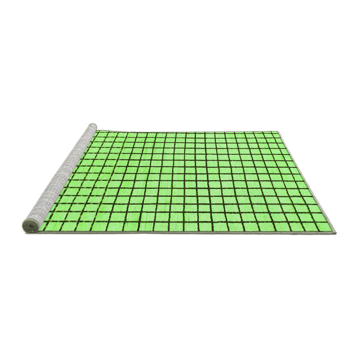 Sideview of Machine Washable Solid Green Modern Area Rugs, wshabs1521grn