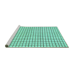 Sideview of Machine Washable Solid Turquoise Modern Area Rugs, wshabs1521turq