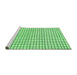 Sideview of Machine Washable Solid Emerald Green Modern Area Rugs, wshabs1521emgrn