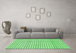 Machine Washable Solid Emerald Green Modern Area Rugs in a Living Room,, wshabs1521emgrn