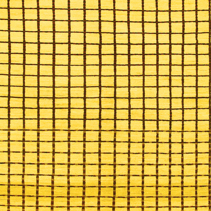 Machine Washable Solid Yellow Modern Rug, wshabs1521yw