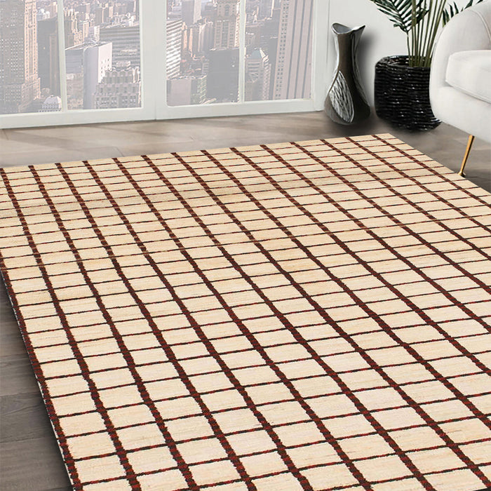 Machine Washable Abstract Rust Pink Rug in a Family Room, wshabs1521