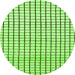 Round Solid Green Modern Rug, abs1521grn