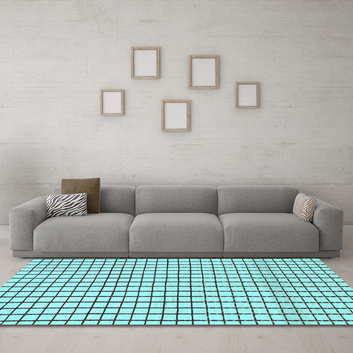 Machine Washable Solid Light Blue Modern Rug in a Living Room, wshabs1521lblu