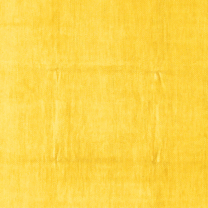 Square Machine Washable Solid Yellow Modern Rug, wshabs1522yw