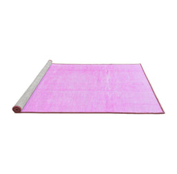 Sideview of Machine Washable Solid Purple Modern Area Rugs, wshabs1522pur