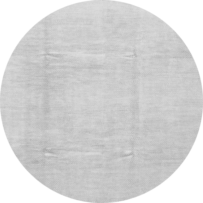 Round Solid Gray Modern Rug, abs1522gry
