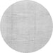 Round Solid Gray Modern Rug, abs1522gry