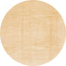 Round Abstract Brown Gold Solid Rug, abs1522