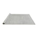 Sideview of Machine Washable Solid Gray Modern Rug, wshabs1522gry