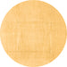 Round Solid Brown Modern Rug, abs1522brn