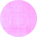 Round Solid Purple Modern Rug, abs1522pur