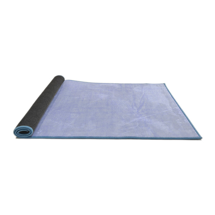 Sideview of Abstract Blue Modern Rug, abs1523blu