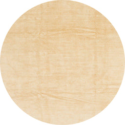 Round Machine Washable Abstract Sun Yellow Rug, wshabs1523