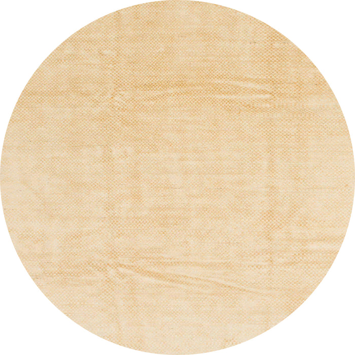 Round Abstract Sun Yellow Modern Rug, abs1523