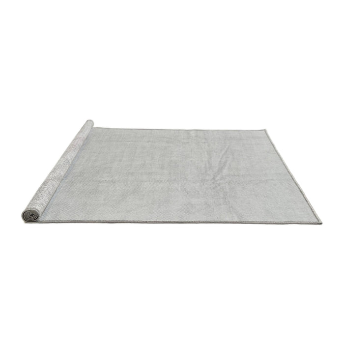 Sideview of Machine Washable Abstract Gray Modern Rug, wshabs1523gry