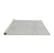 Sideview of Machine Washable Abstract Gray Modern Rug, wshabs1523gry