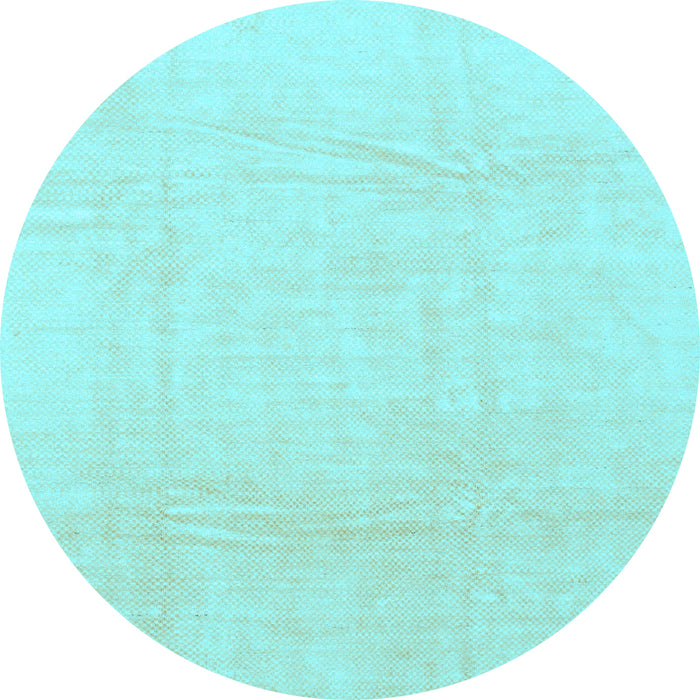 Round Abstract Light Blue Modern Rug, abs1523lblu