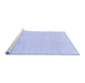 Sideview of Machine Washable Abstract Blue Modern Rug, wshabs1523blu