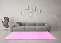 Machine Washable Abstract Pink Modern Rug, wshabs1523pnk