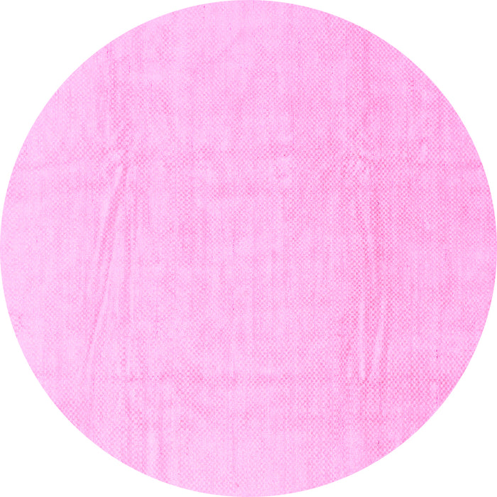 Round Abstract Pink Modern Rug, abs1523pnk