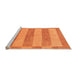 Sideview of Machine Washable Abstract Orange Modern Area Rugs, wshabs1524org