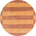 Round Abstract Bright Orange Modern Rug, abs1524