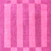 Square Machine Washable Abstract Pink Modern Rug, wshabs1524pnk