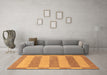 Machine Washable Abstract Brown Modern Rug in a Living Room,, wshabs1524brn