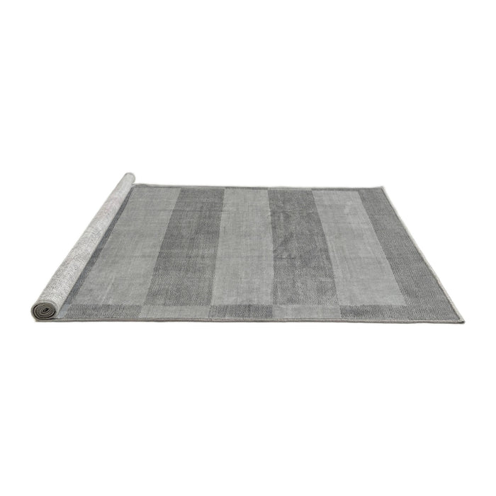 Sideview of Machine Washable Abstract Gray Modern Rug, wshabs1524gry