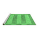 Sideview of Machine Washable Abstract Emerald Green Modern Area Rugs, wshabs1524emgrn