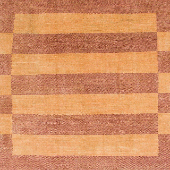 Square Machine Washable Abstract Bright Orange Rug, wshabs1524