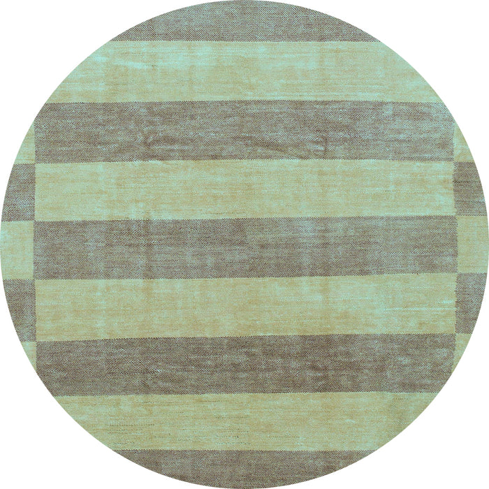 Round Machine Washable Abstract Light Blue Modern Rug, wshabs1524lblu