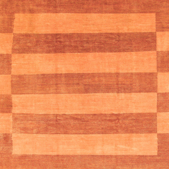 Square Machine Washable Abstract Orange Modern Area Rugs, wshabs1524org