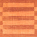 Square Machine Washable Abstract Orange Modern Area Rugs, wshabs1524org