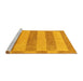 Sideview of Machine Washable Abstract Yellow Modern Rug, wshabs1524yw