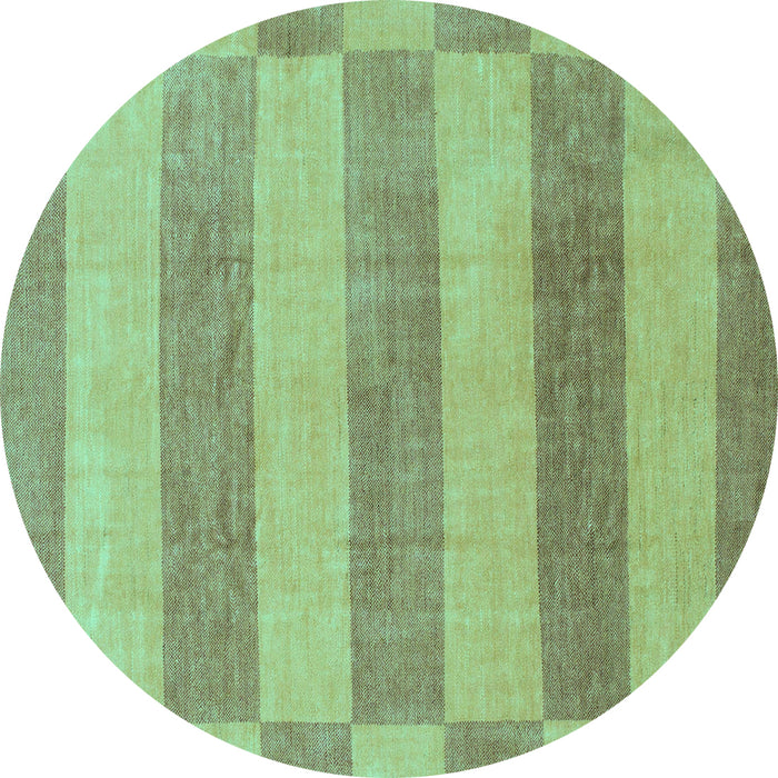 Round Abstract Turquoise Modern Rug, abs1524turq