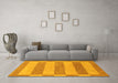 Machine Washable Abstract Yellow Modern Rug in a Living Room, wshabs1524yw