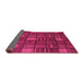 Sideview of Checkered Pink Modern Rug, abs1525pnk