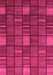 Machine Washable Checkered Pink Modern Rug, wshabs1525pnk