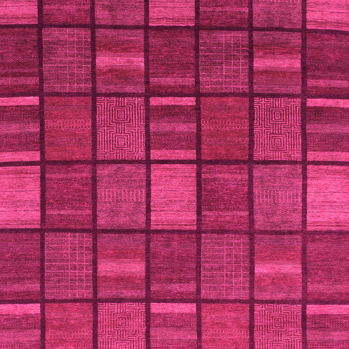 Machine Washable Checkered Pink Modern Rug, wshabs1525pnk