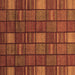 Square Machine Washable Checkered Brown Modern Rug, wshabs1525brn