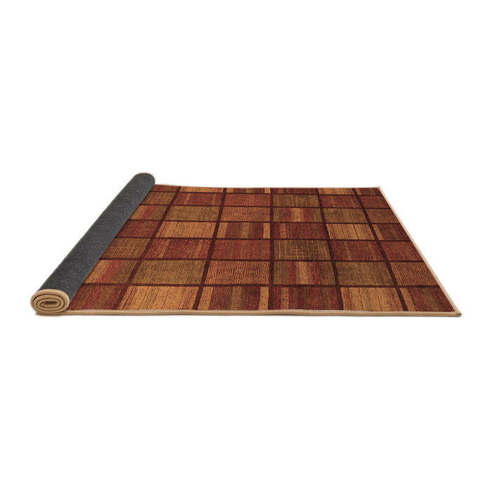 Sideview of Checkered Brown Modern Rug, abs1525brn