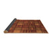 Sideview of Checkered Brown Modern Rug, abs1525brn