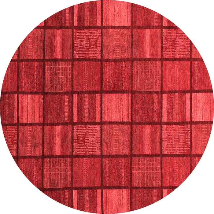Checkered Red Modern Rug, abs1525red