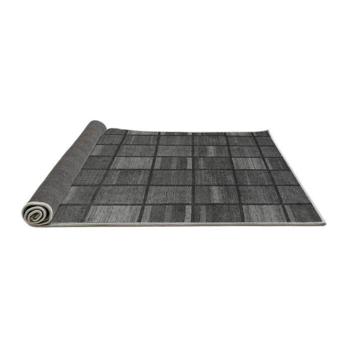 Sideview of Checkered Gray Modern Rug, abs1525gry