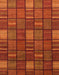 Abstract Red Checkered Rug, abs1525