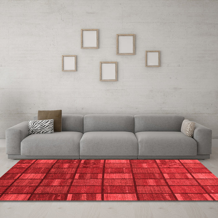 Modern Red Washable Rugs