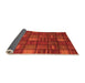 Sideview of Checkered Orange Modern Rug, abs1525org