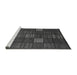Sideview of Machine Washable Checkered Gray Modern Rug, wshabs1526gry